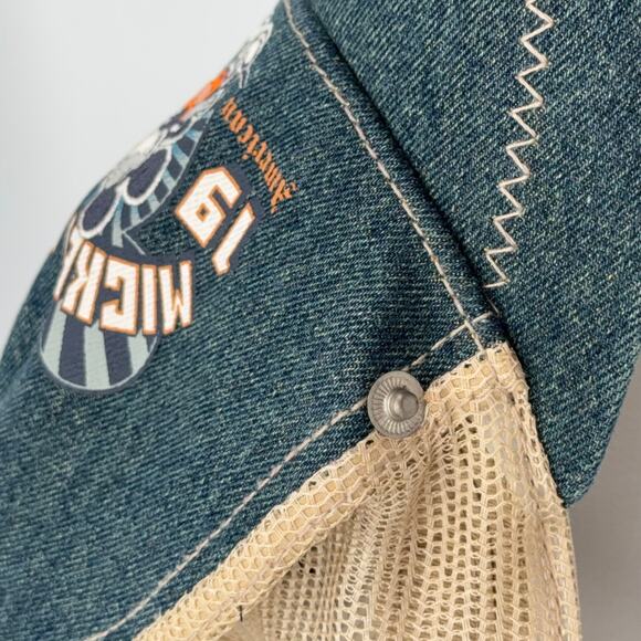 Disneyland Resort Mickey Mouse 1928 Trucker Hat Mesh Back Adjustable Denim Cap - Picture 7 of 9
